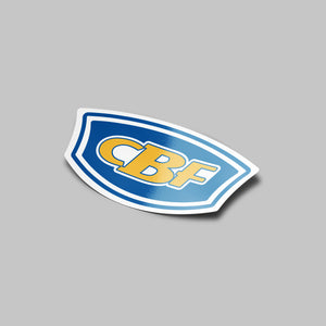 Parody of the BCF logo, but instead using 'CBF'. text in yellow with blue and white background