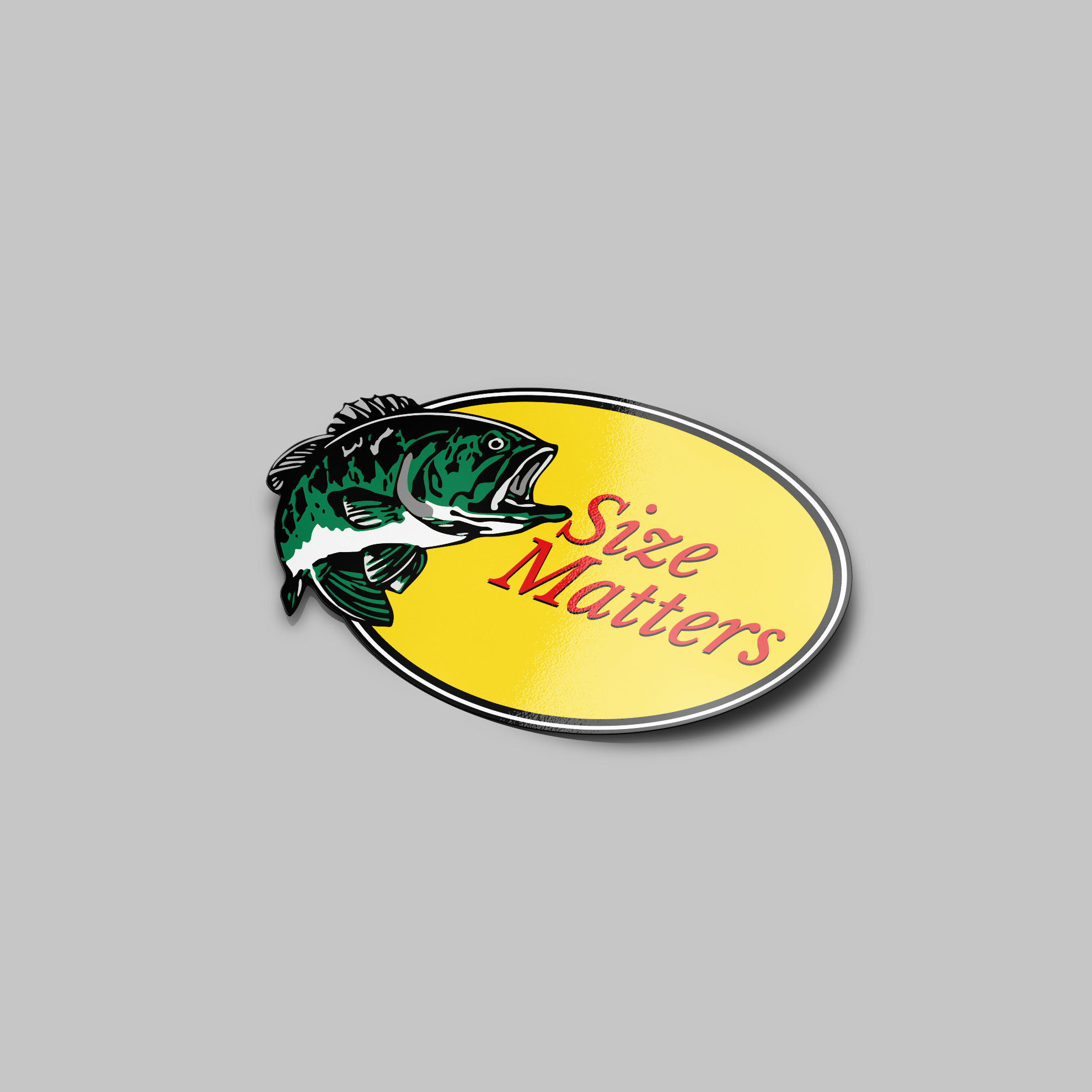 Size Matters Fishing Sticker