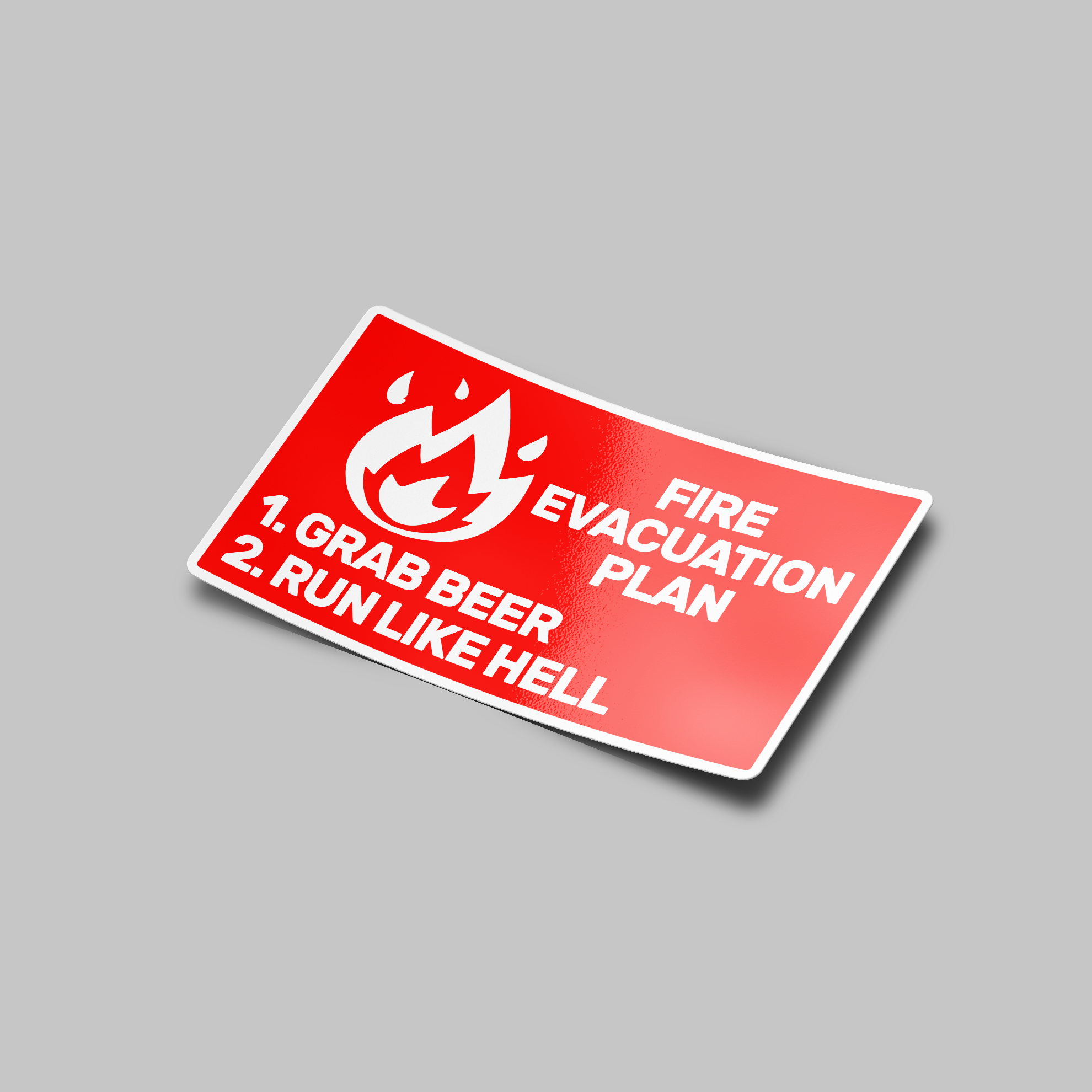 Fire Evacuation Plan Sticker