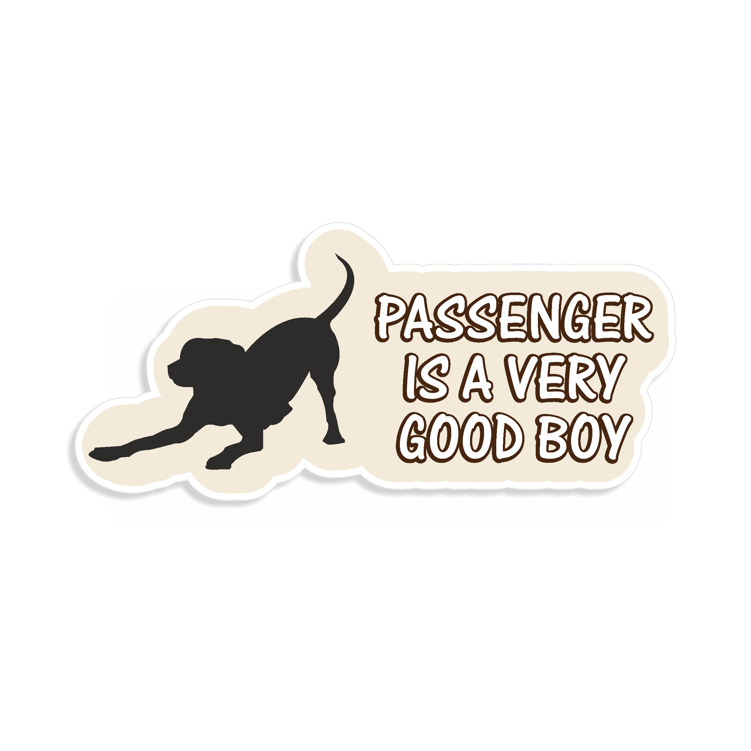 Passenger is a Very Good Boy Sticker