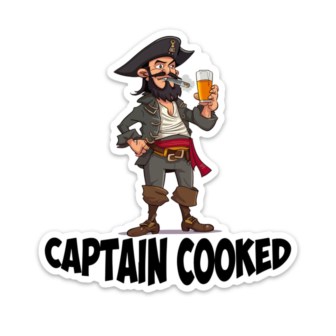 Captain Cooked Sticker