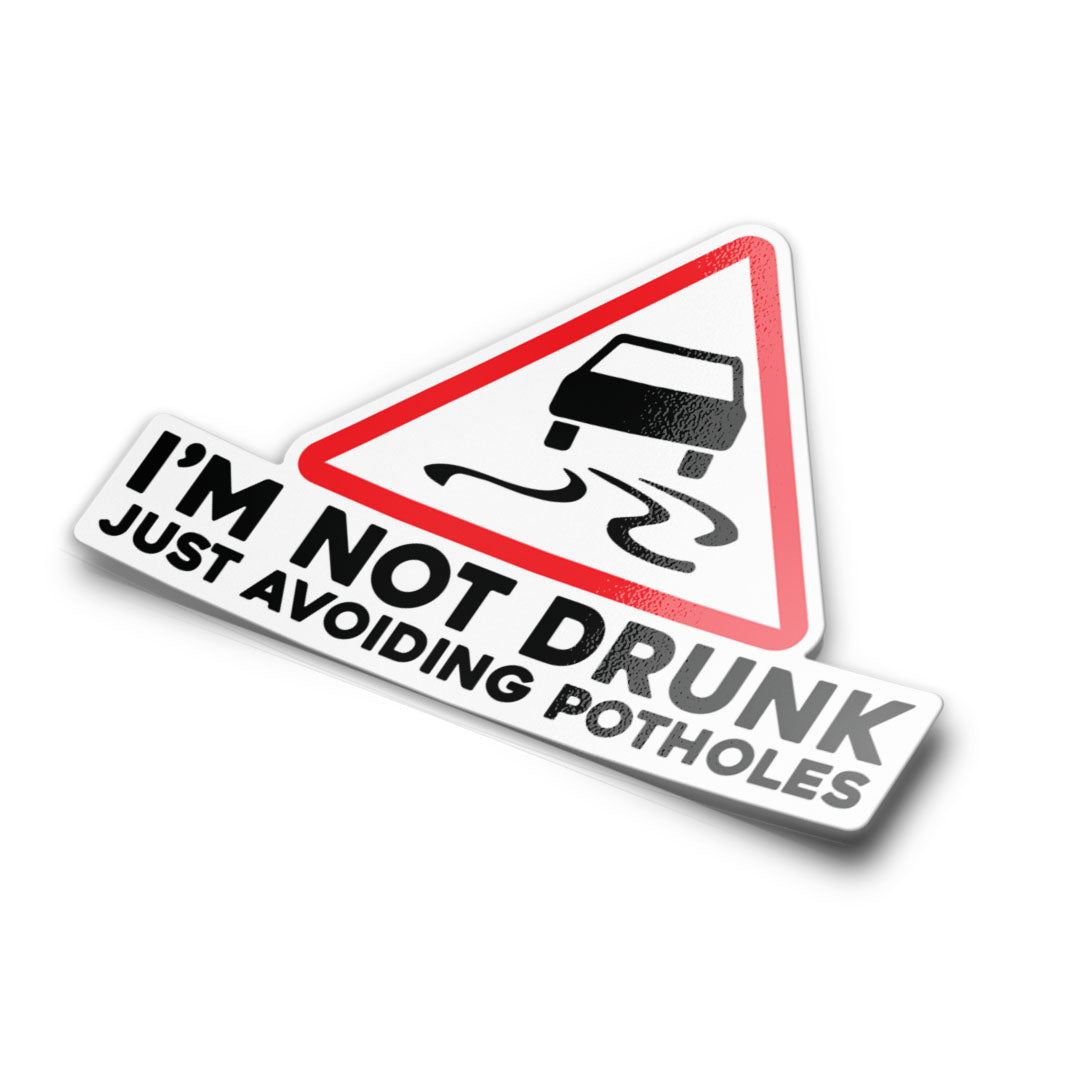 Avoiding Potholes Sticker