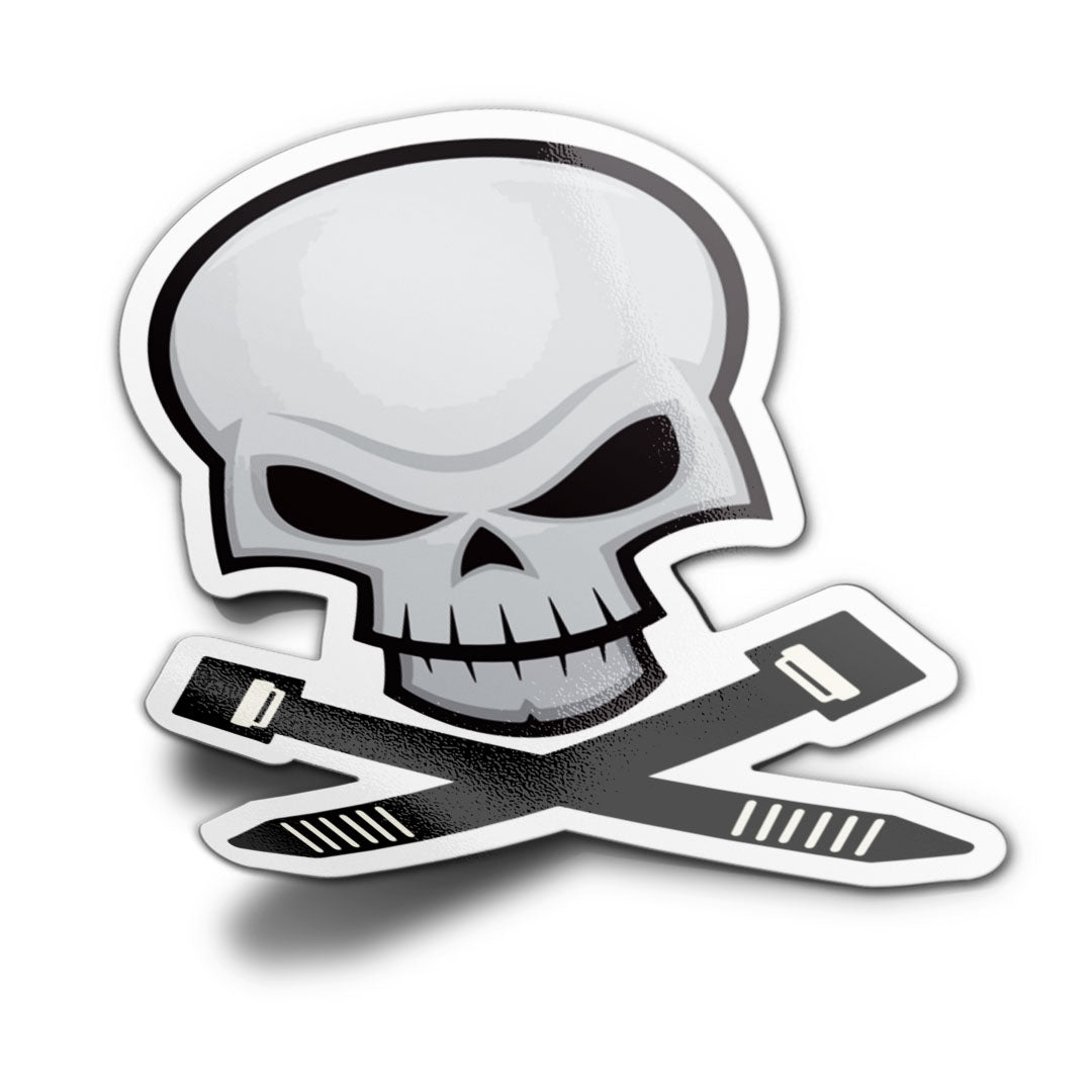 Zip Ties Skull Sticker