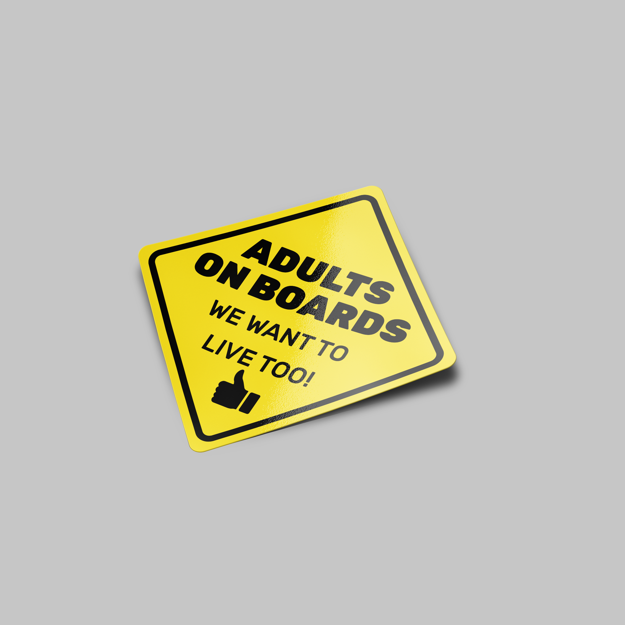 ADULTS ON BOARD STICKER