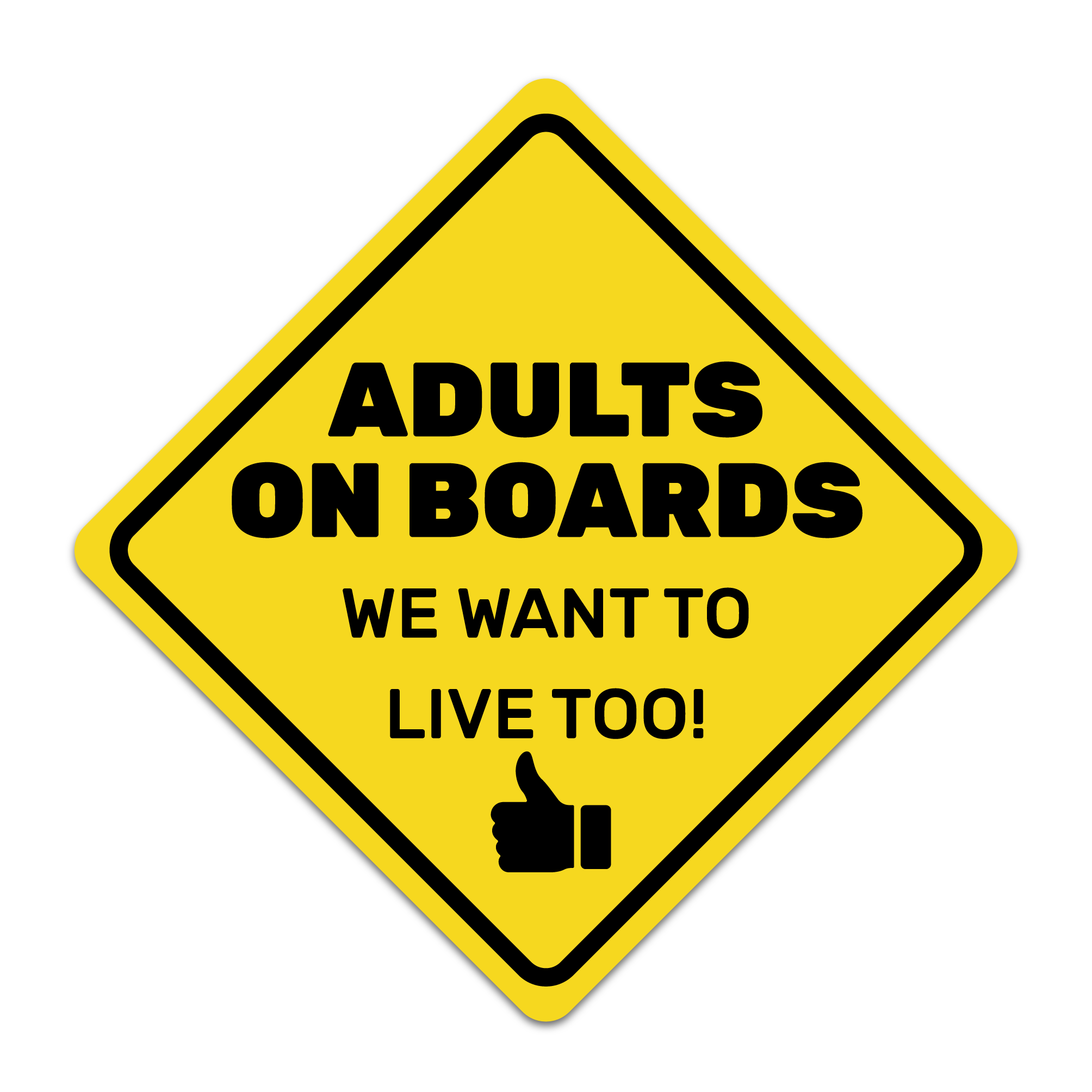 ADULTS ON BOARD STICKER