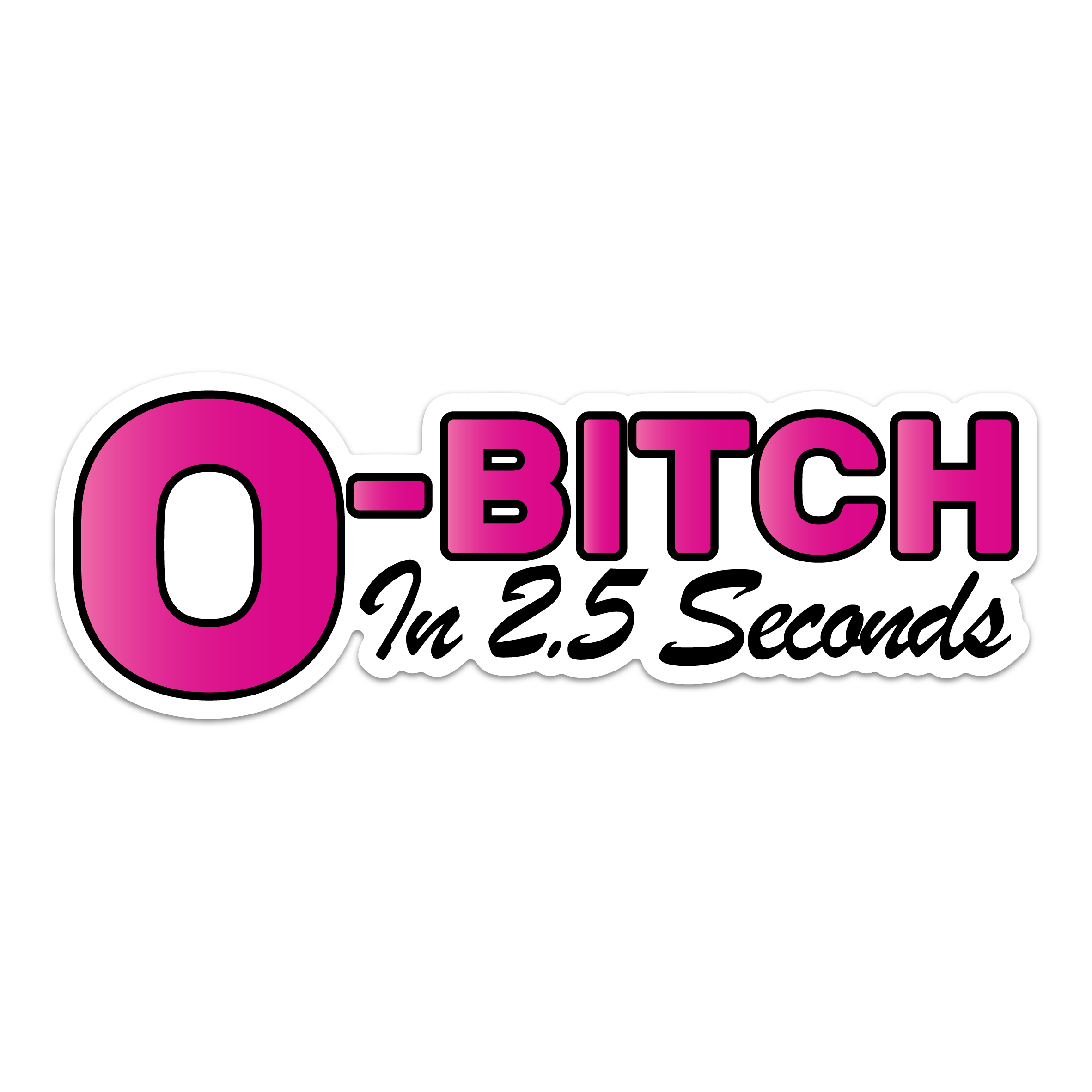 0-BITCH IN 2.5 SECONDS STICKER