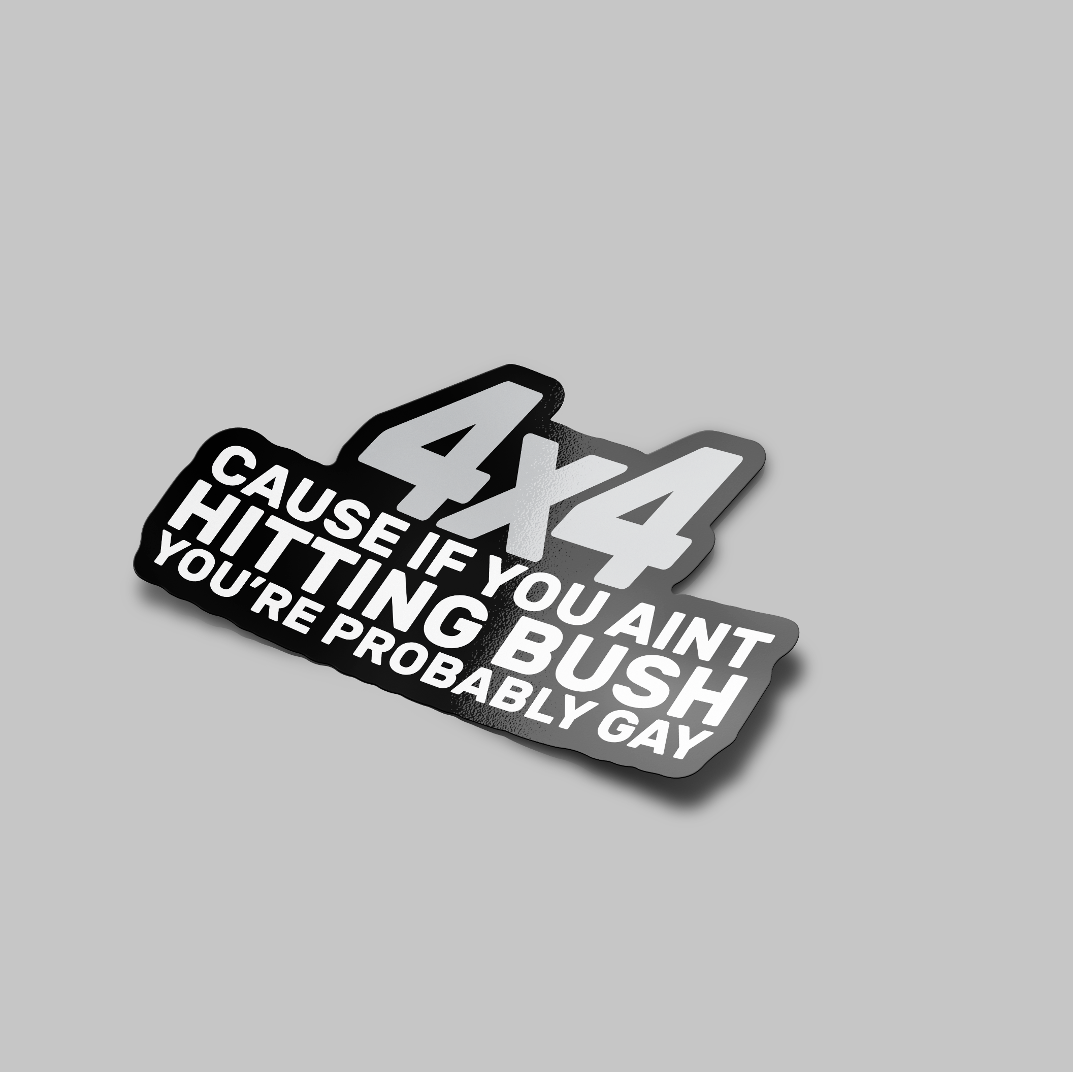 4X4 HITTING BUSH STICKER