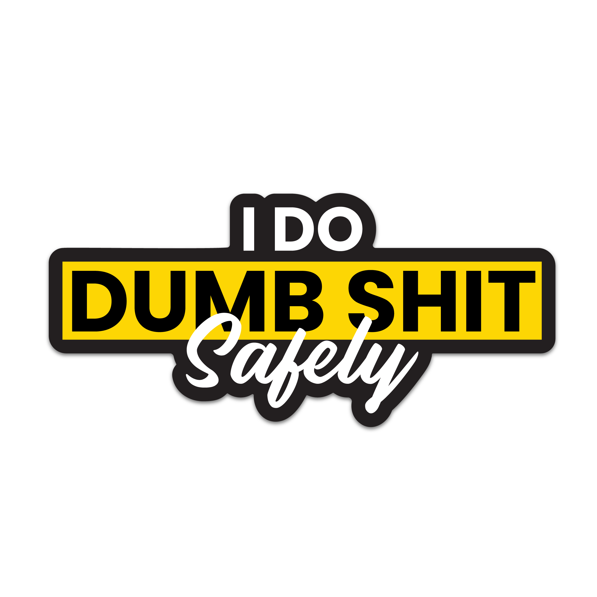 I DO DUMB SH*T SAFELY STICKER