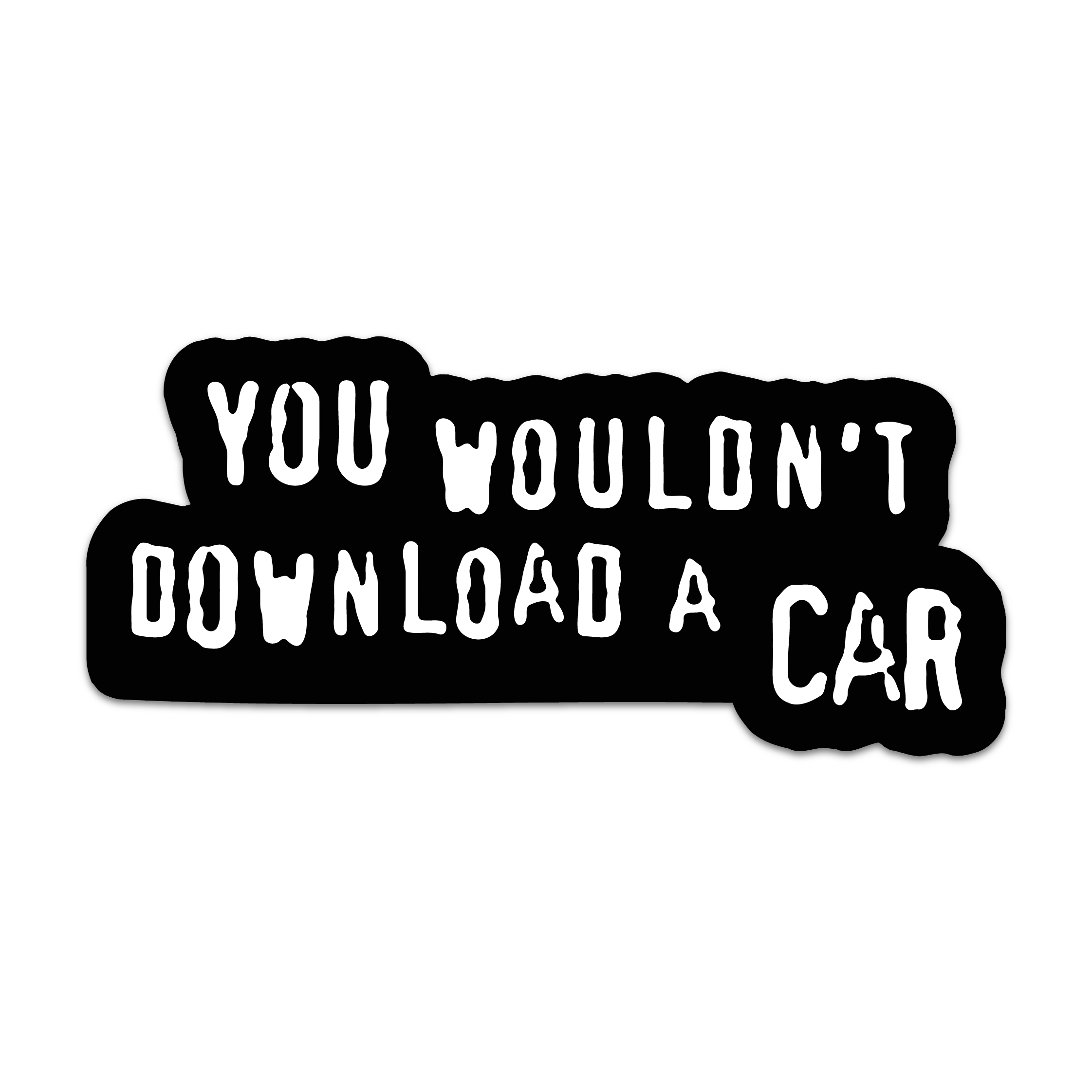 YOU WOULDN'T DOWNLOAD A CAR STICKER