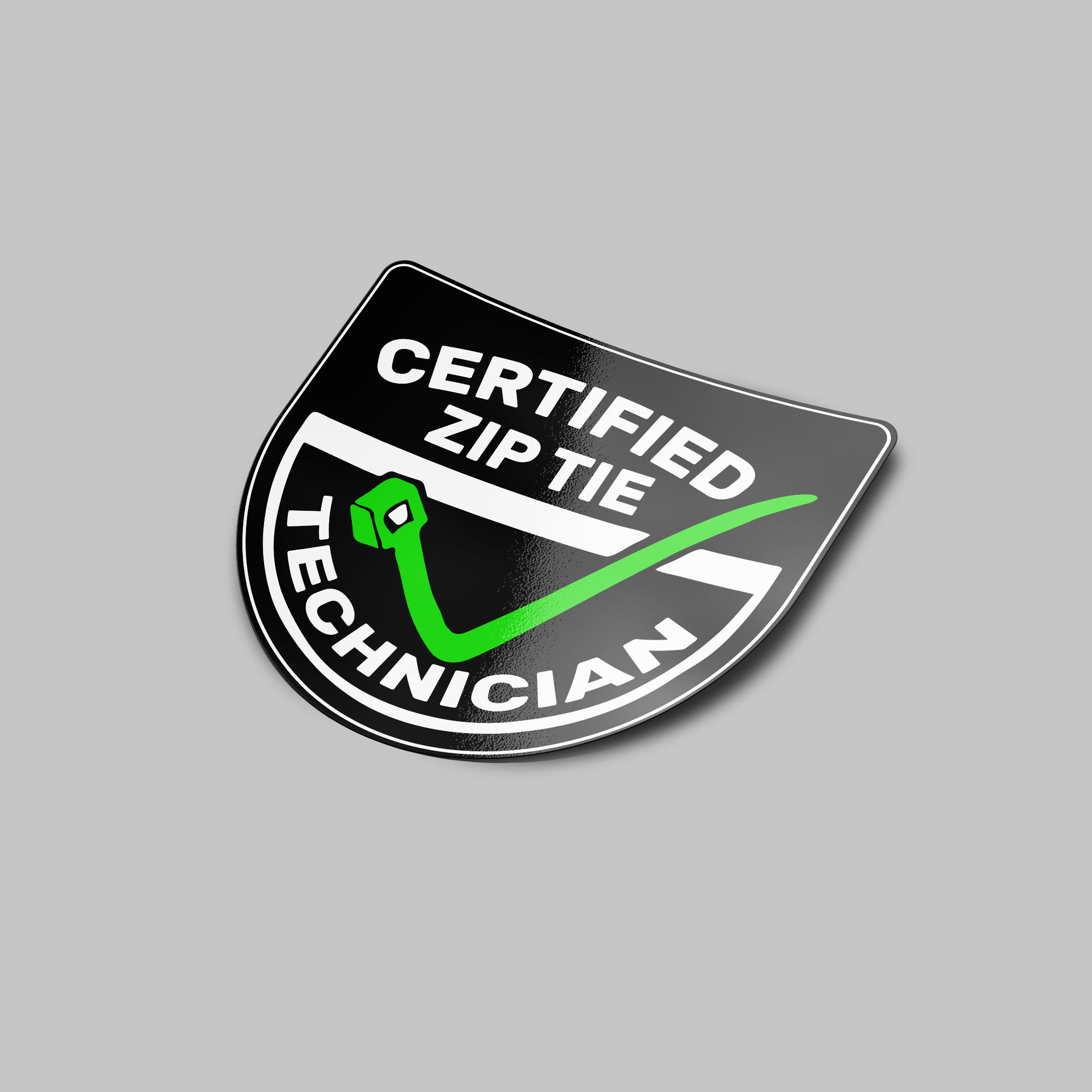 CERTIFIED ZIP TIE TECHNICIAN STICKER – Stupid Stickers