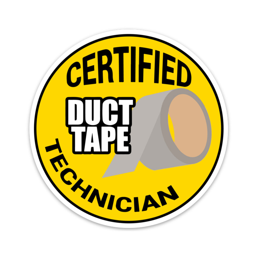 Duct Tape Technician Sticker
