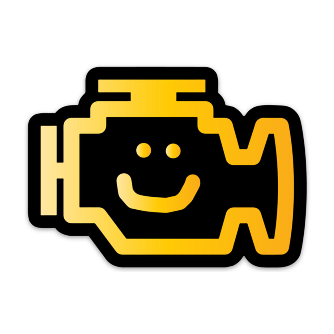 Engine Light Smile Sticker