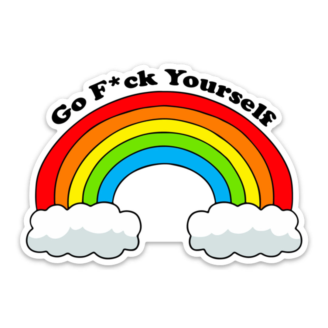 Go F Yourself Rainbow Sticker