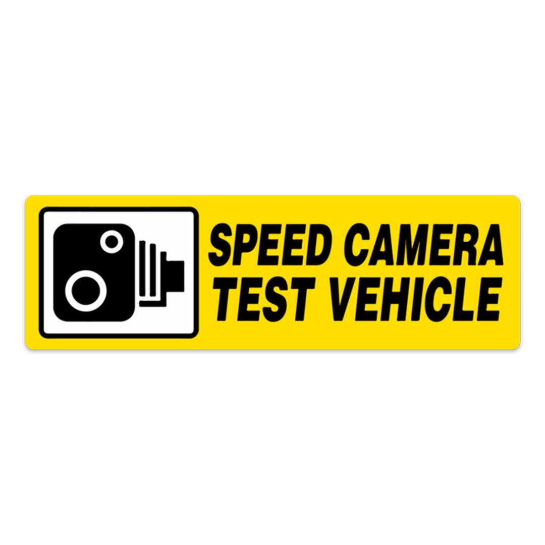 Speed Camera Test Vehicle Sticker