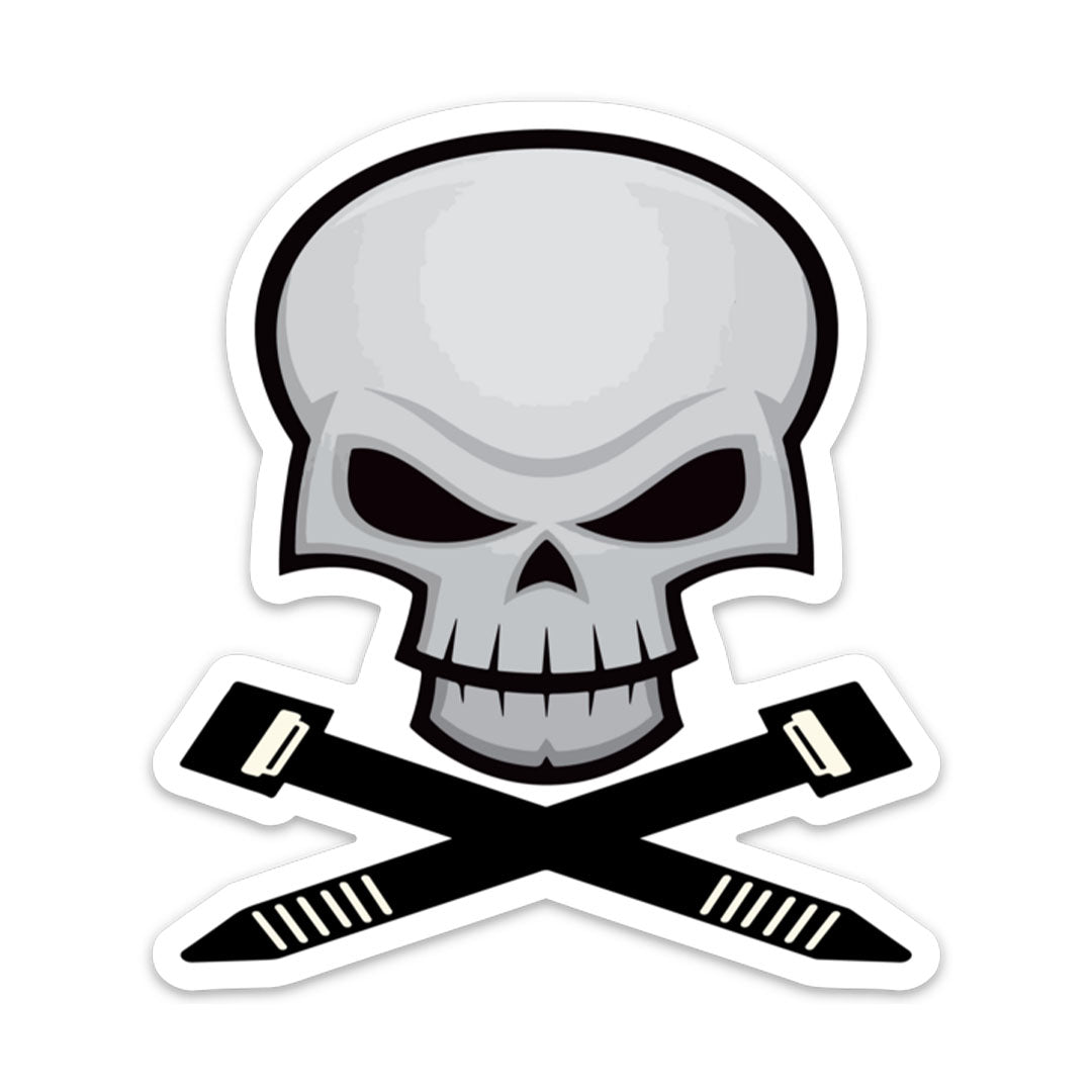 Zip Ties Skull Sticker