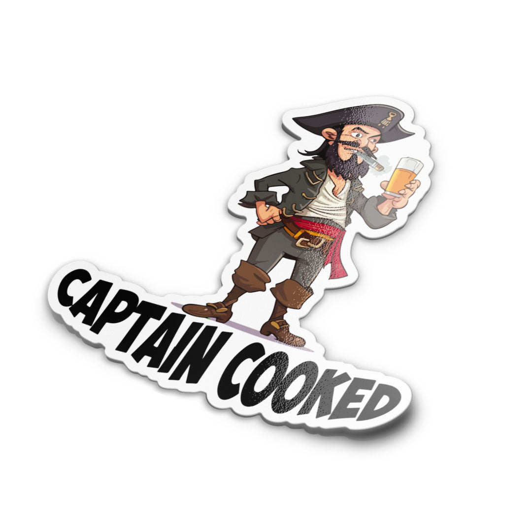 CAPTAIN COOKED STICKER – Stupid Stickers