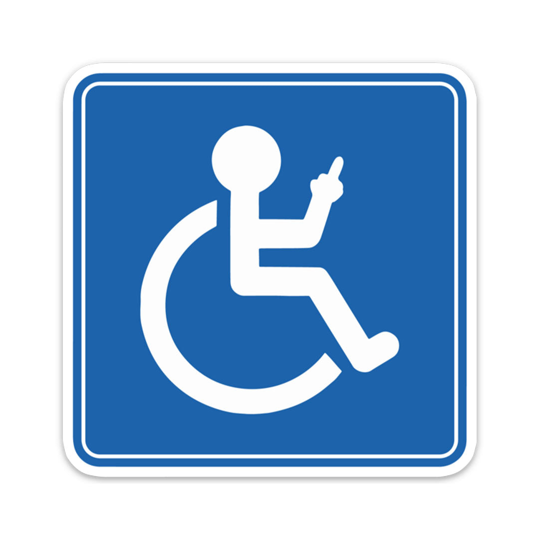 DISABLED MIDDLE FINGER STICKER