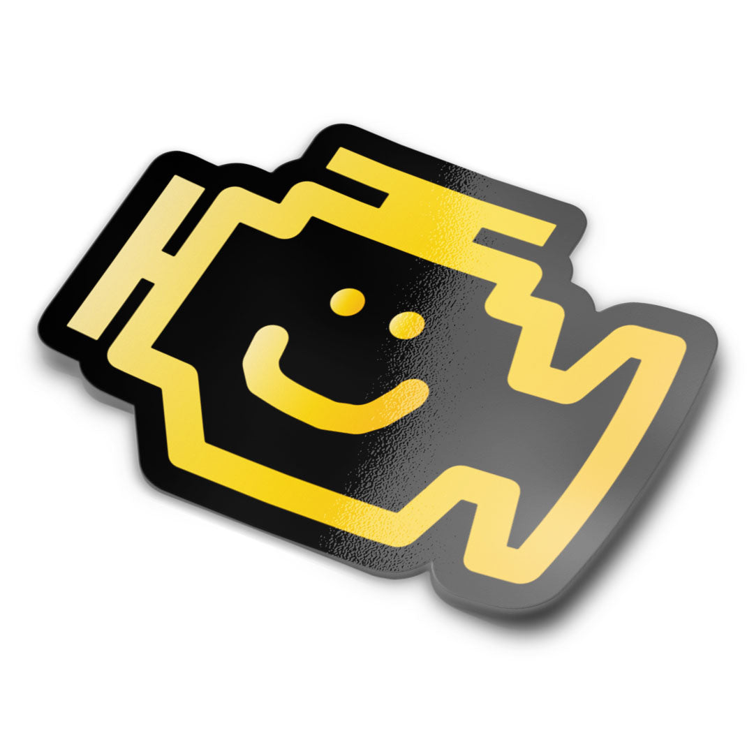 Simple Engine Sticker Engine Light Smile Sticker – Stupid Stickers