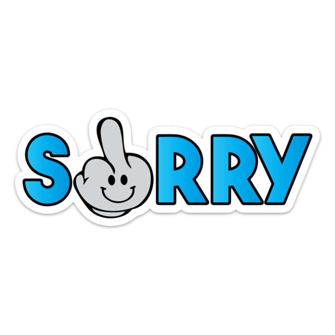 SORRY FINGER STICKER – Stupid Stickers