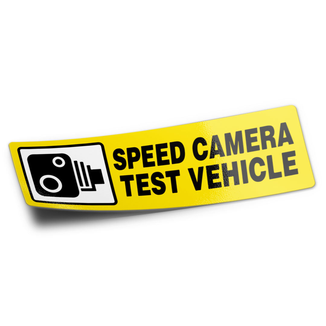 SPEED CAMERA TEST VEHICLE STICKER – Stupid Stickers