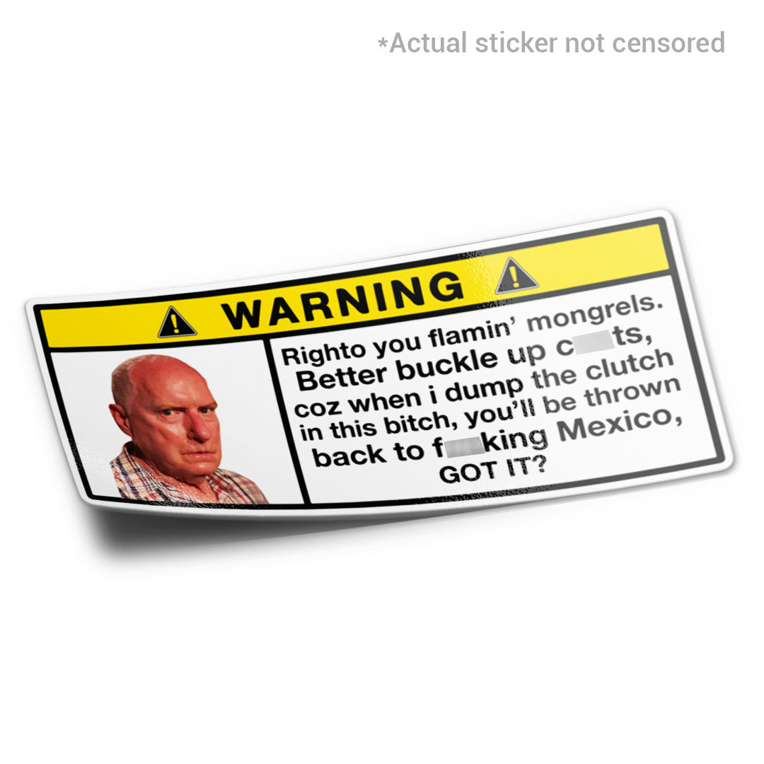 WARNING ALF STICKER